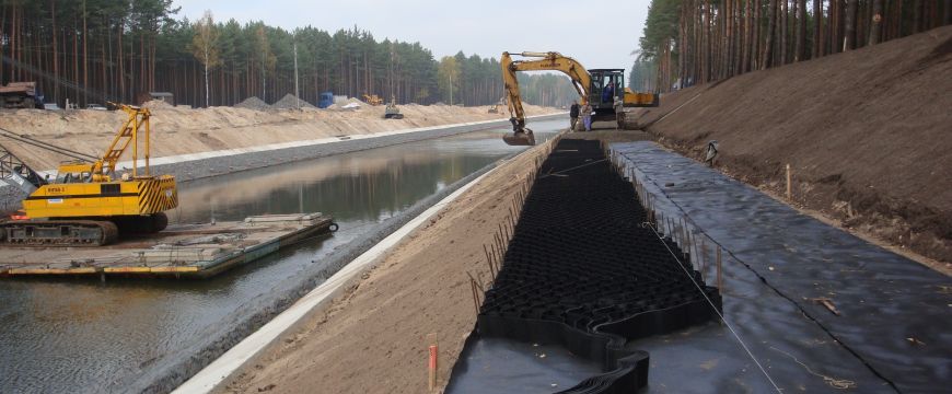 road construction river